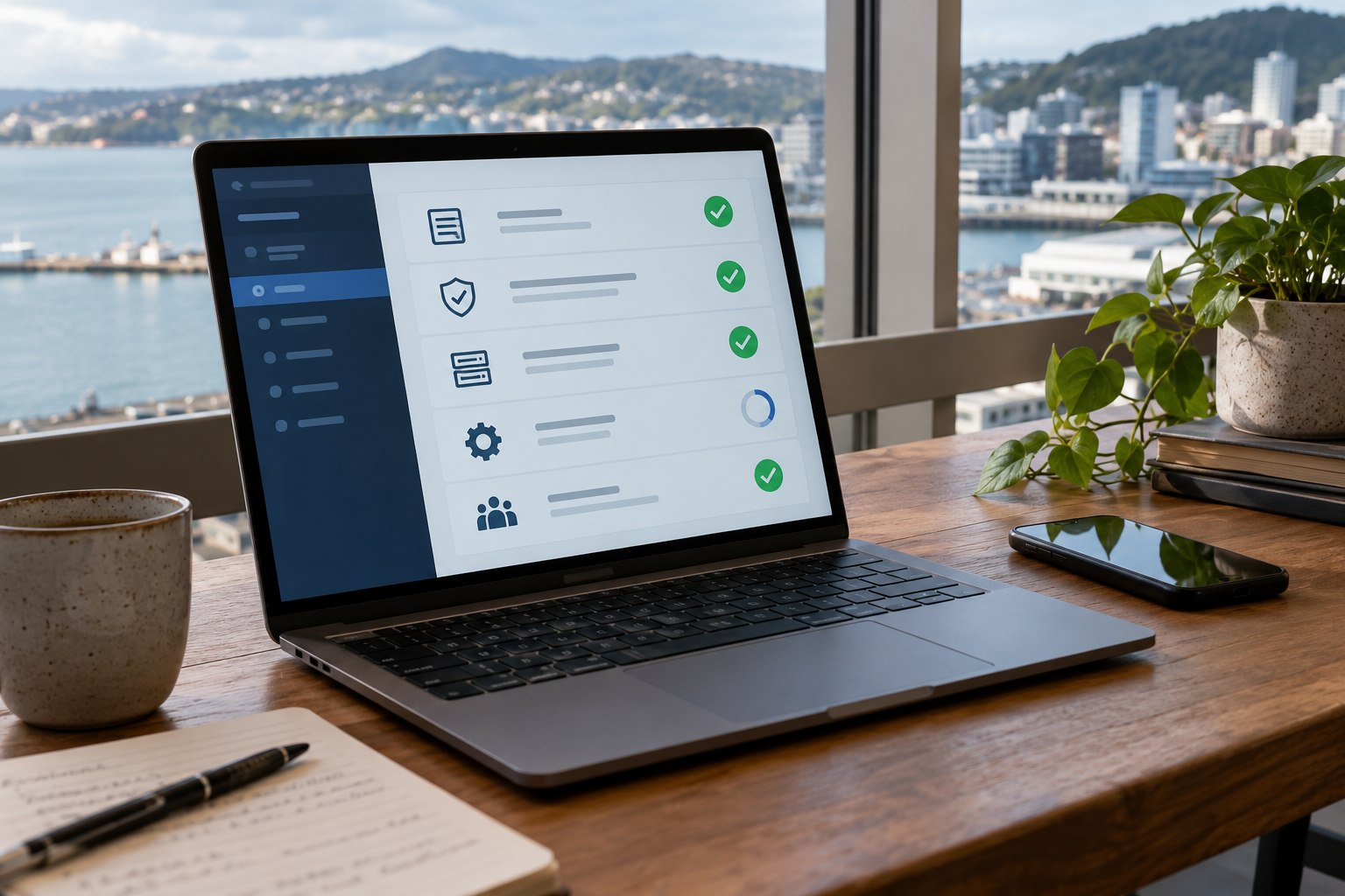 Digital platform interface showing technical compliance criteria